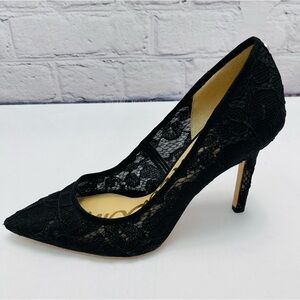***SOLD*** Sam Edelman Black Lace High Heel Pumps Shoes Size 7.5